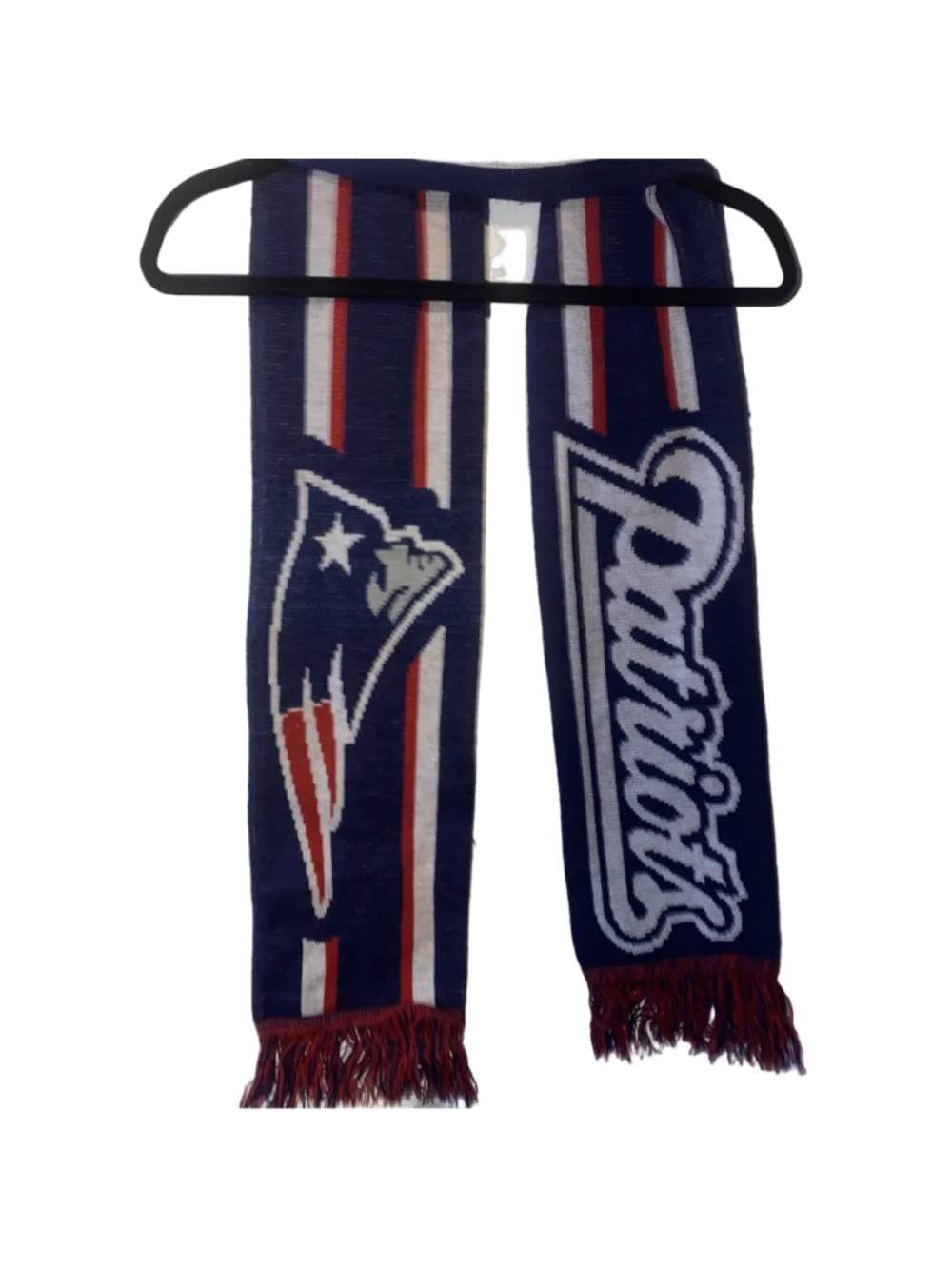 Men's NFL New England Patriots Knit Scarf Navy Red
